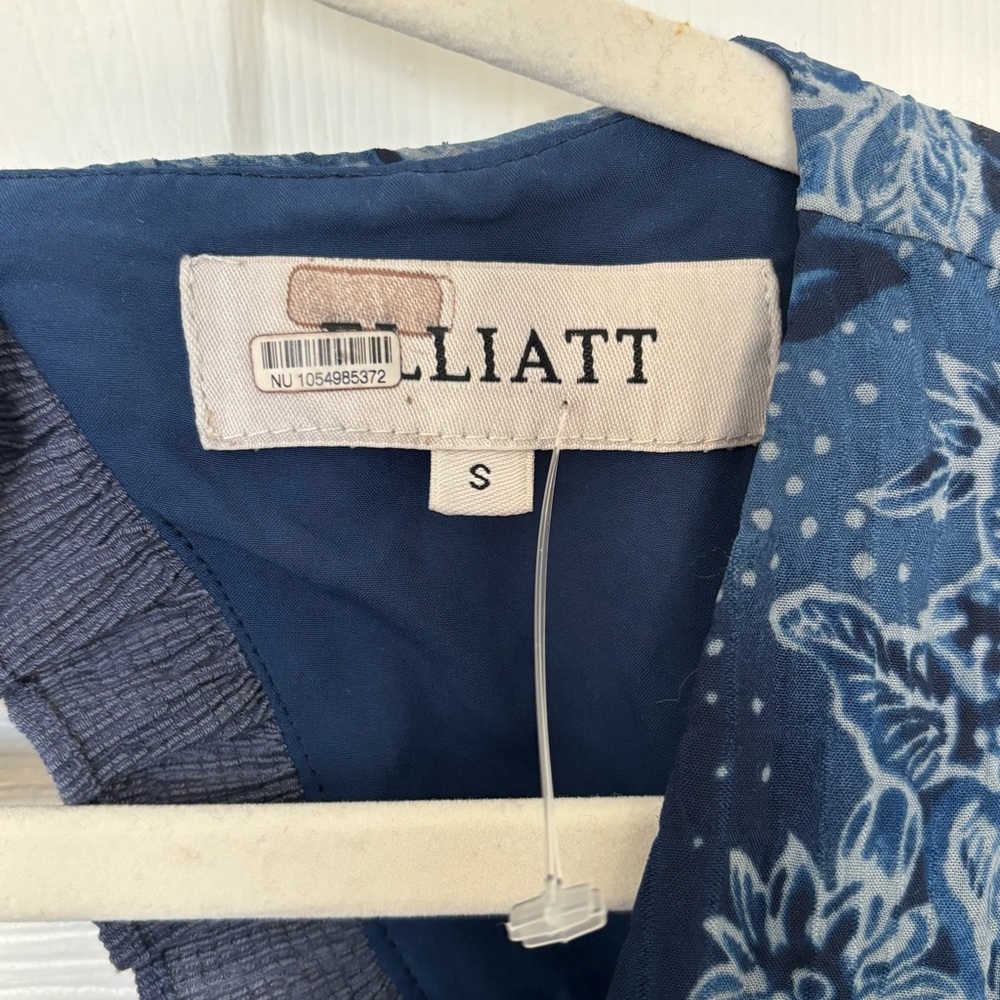 Elliat Blue Printed Ruffle Mini Dress - Picture 11 of 13